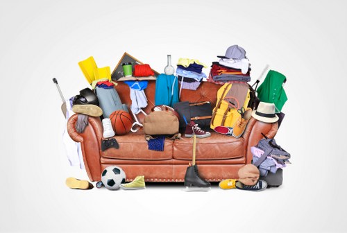 Grab lorry transporting materials in Mitcham