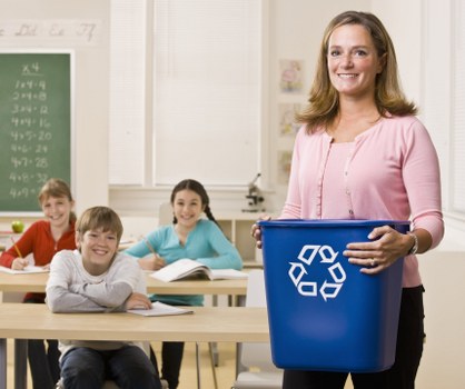Family organizing household waste with a skip