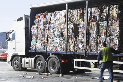Safe placement of a skip in a driveway